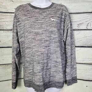 Victoria’s Secret PINK Women’s Gray Marled Crewneck Pullover Sweater S